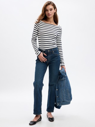 Favorite Stripe Boatneck T-Shirt | Gap Factory