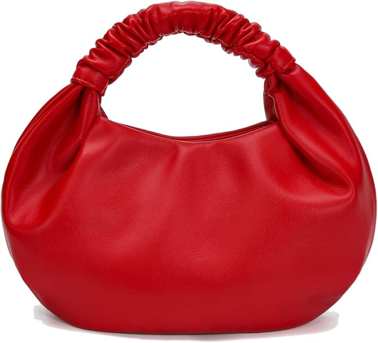 Mini Hobo Tote Bags for Women Soft Leather Clutch Purses for Women Cloud-Shaped Top Handle Bags | Amazon (US)