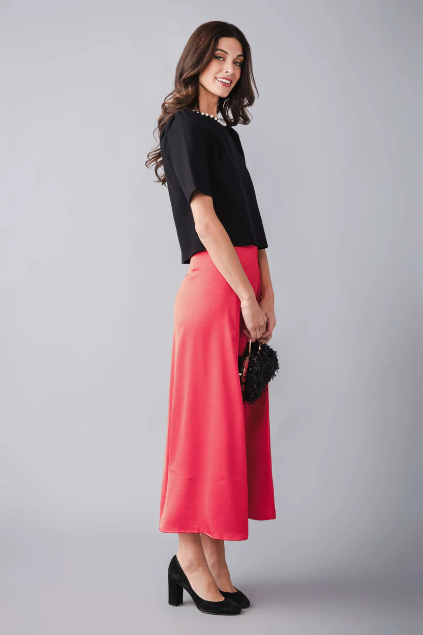 THML Pearl Neck Line Cropped Top | Social Threads