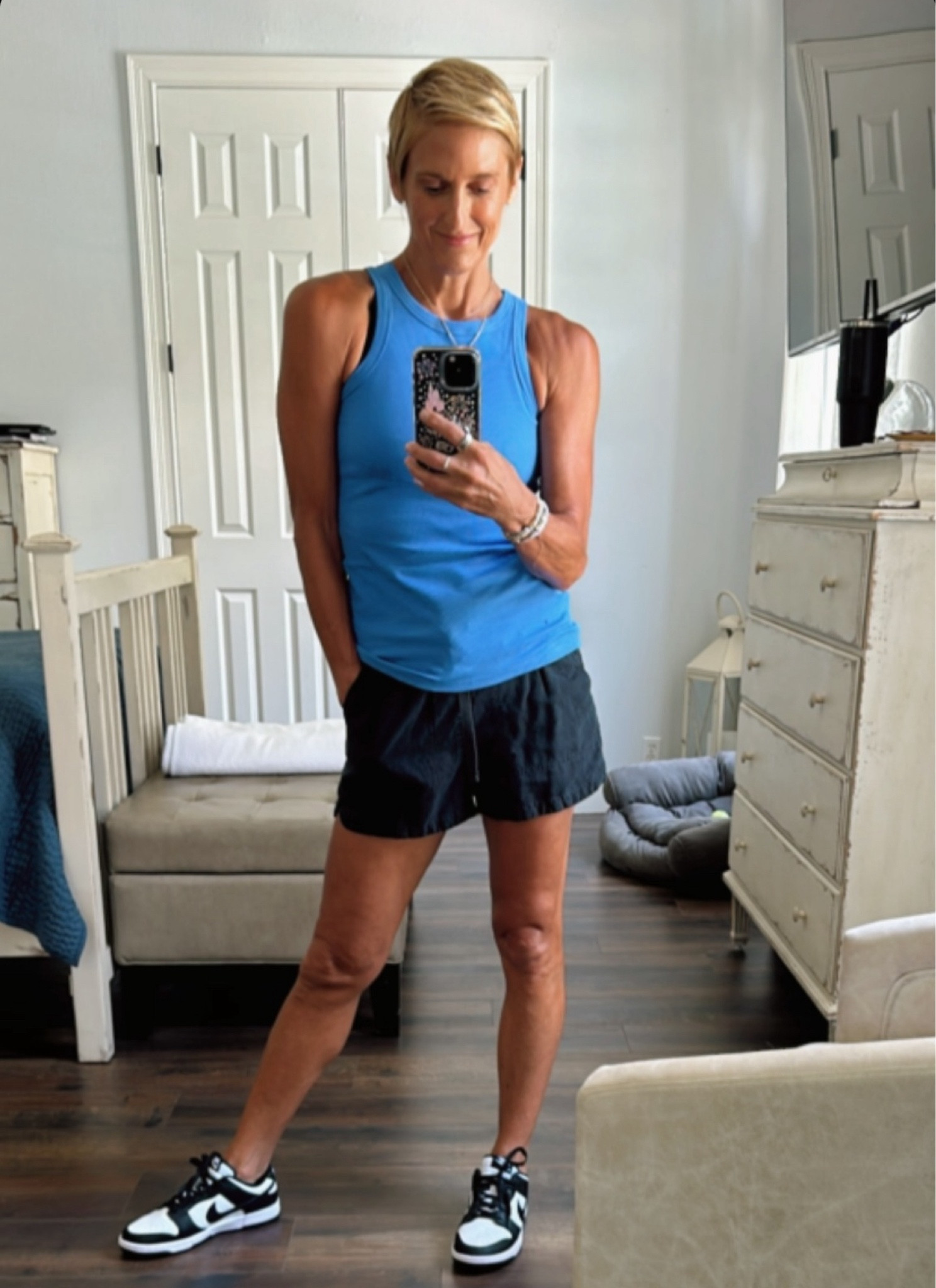 Another combo of my “uniform!”
Swapped out my lululemon for some jcrew. Also, check out these Nikes. Summer clothes can be simple, stylish and fun!

#LTKStyleTip #LTKOver40 #LTKShoeCrush