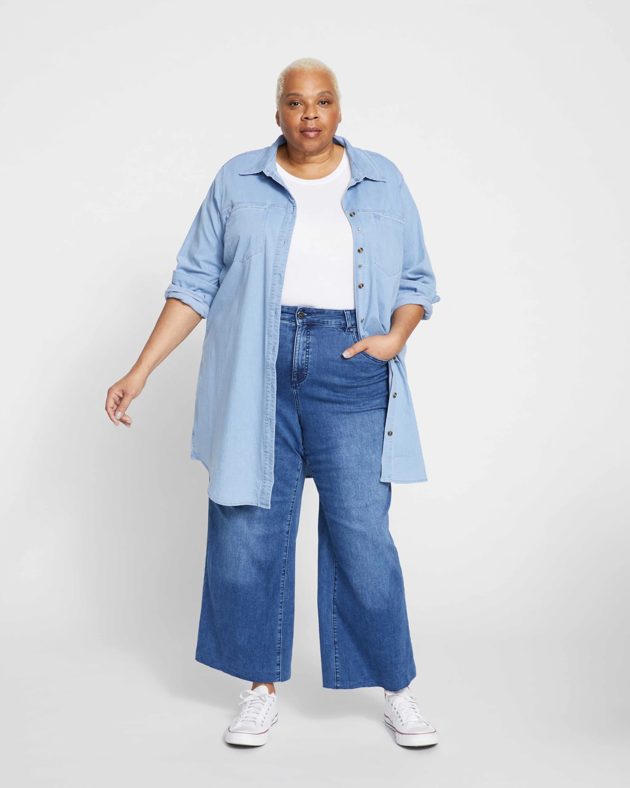 Workwear Denim Tunic - Chambray Blue | Universal Standard