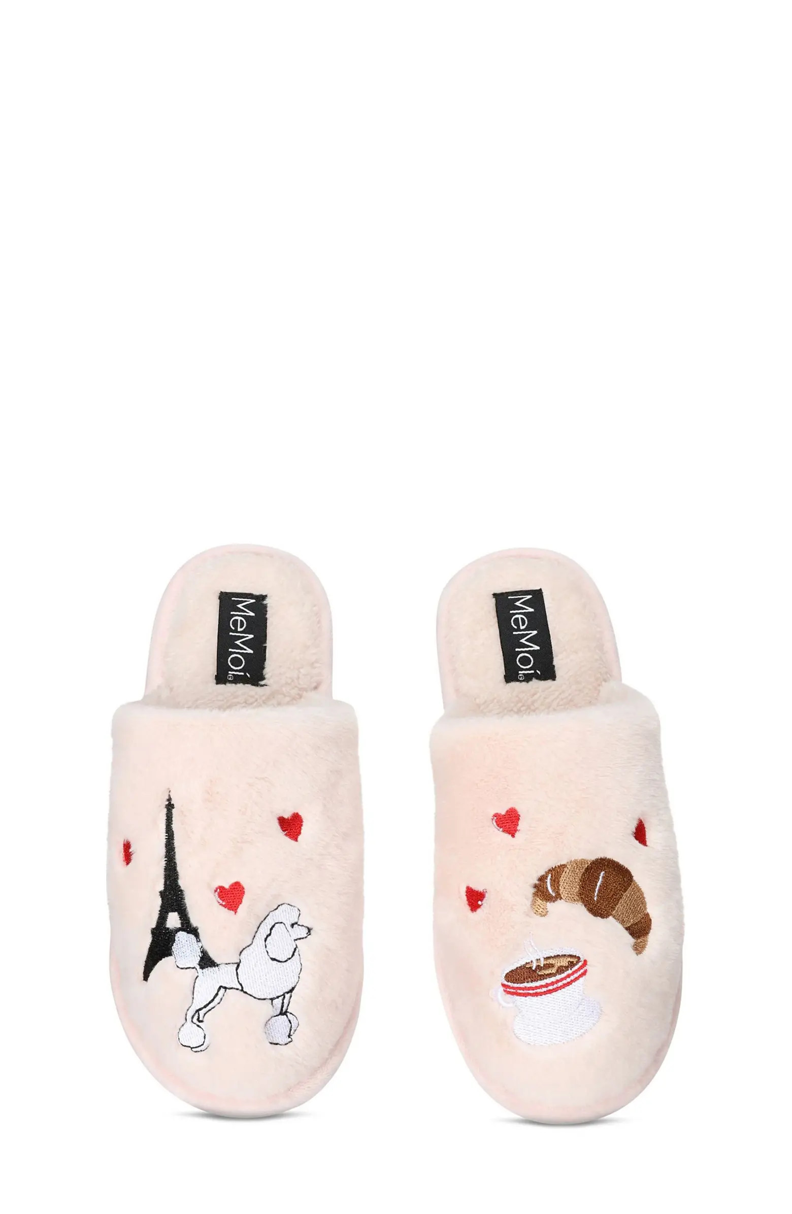 MeMoi I Love Paris Faux Fur Memory Foam Slipper | Nordstrom | Nordstrom