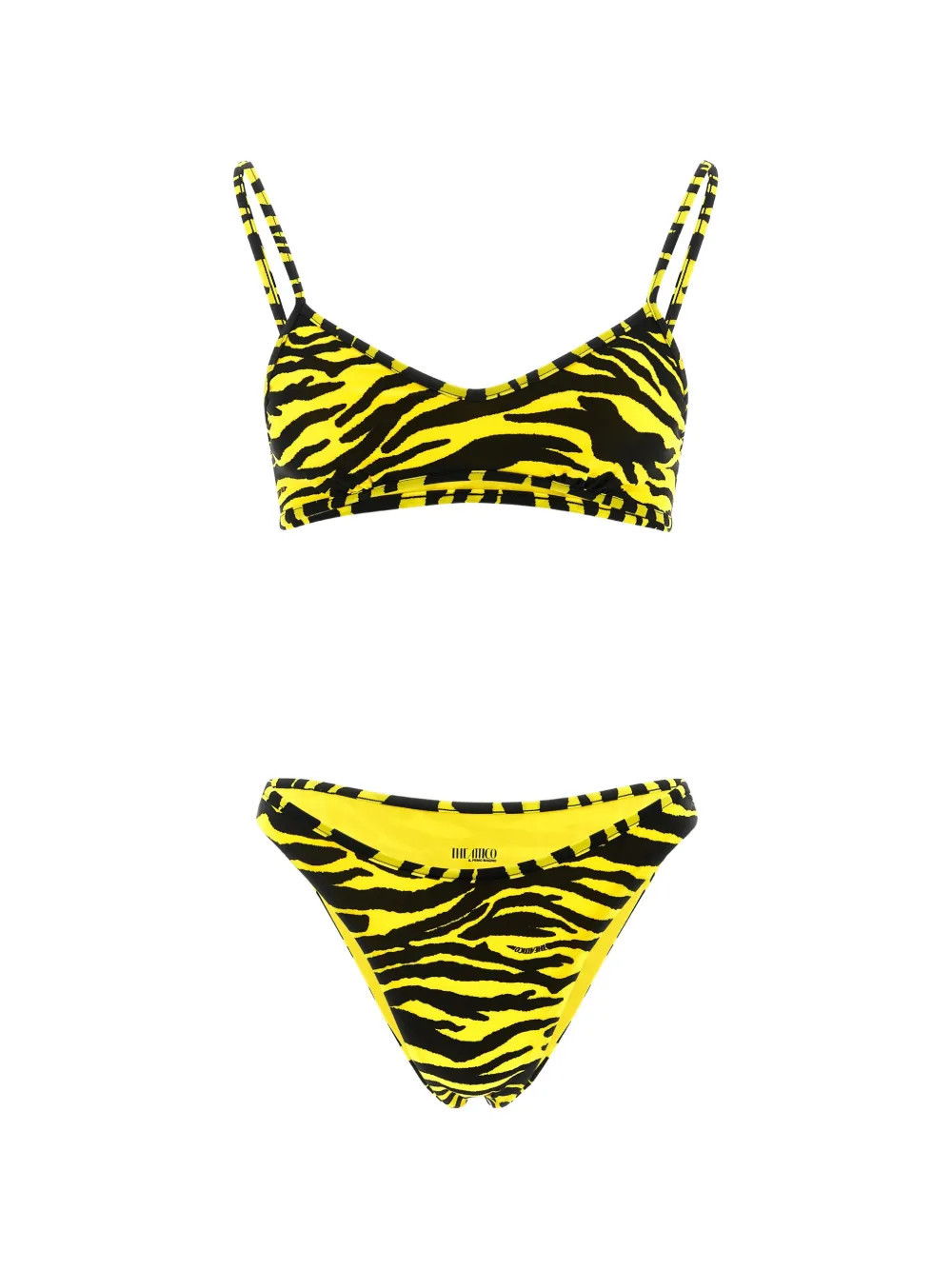 The Attico Il Primo Bagno animal-print bikini - Yellow | Farfetch Global