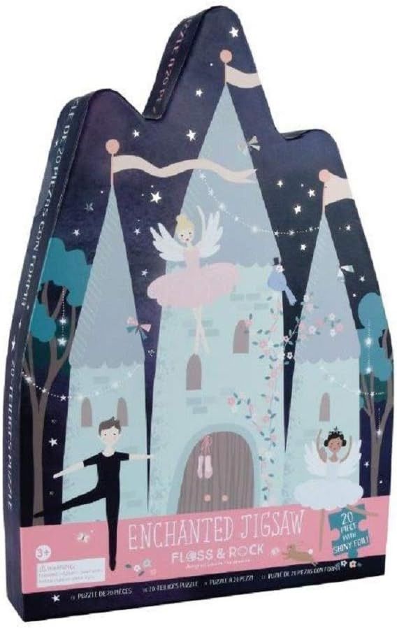 Floss & Rock 42P6326 Castle Shaped Enchanted Jigsaw with Shaped Box, 20-Piece Set | Amazon (US)