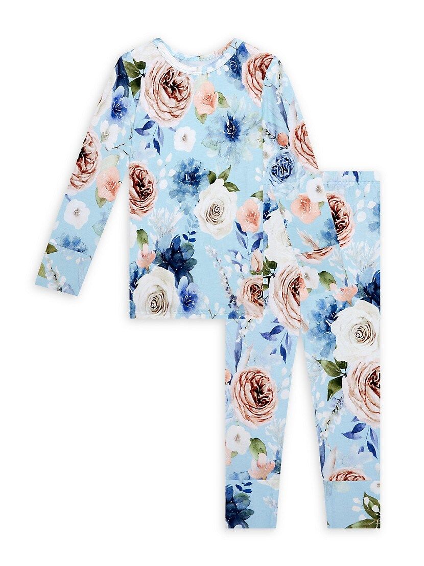 Little Girl's & Girl's Frostine Long-Sleeve 2-Piece Pajama Set | Saks Fifth Avenue