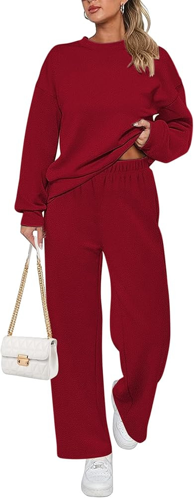 Ekouaer Womens Pajama Sets Fuzzy Fleece Long Sleeve Sleepwear Comfy Pjs 2 Piece Lounge Set Nightw... | Amazon (US)