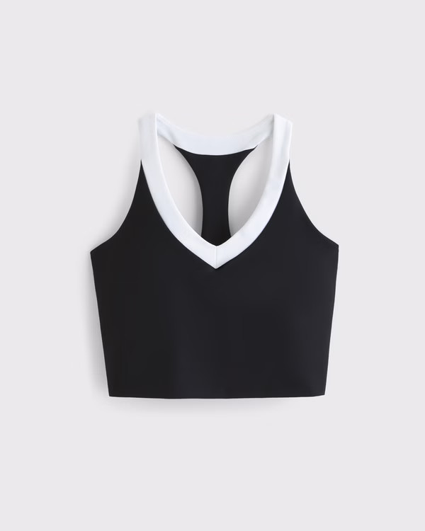 YPB sculptLUX Racerback V-Neck Tank | Abercrombie & Fitch (US)