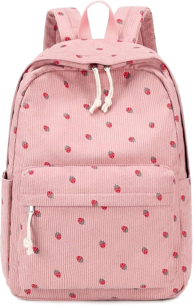 School Backpack for Teen Girls Bookbags Elementary High School Corduroy Laptop Bags Women Travel ... | Amazon (US)