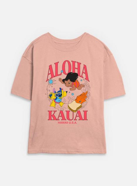 Disney Lilo & Stitch Aloha Kauai Womens Skimmer T-Shirt | BoxLunch | BoxLunch