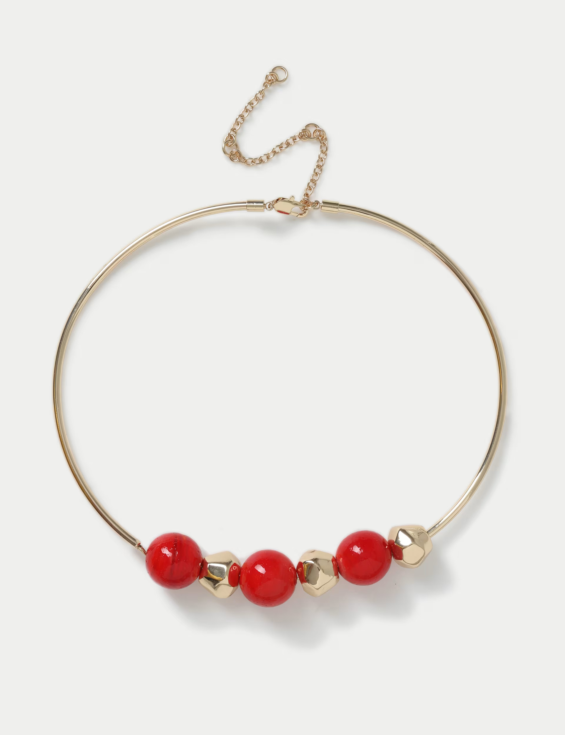 Clean Metal Red Bead Torc | Marks & Spencer (UK)