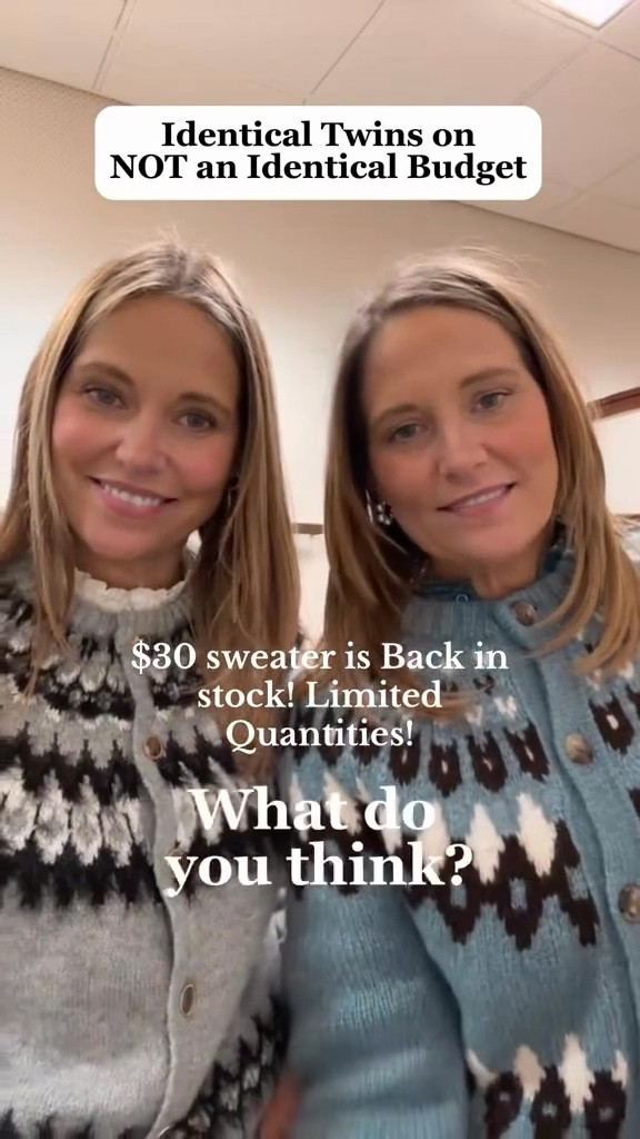 Let us know what you think?  Linking fair isle cardigans at different prices  

#LTKOver40 #LTKHoliday #LTKGiftGuide