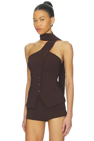 Courtney Top in Brown | Revolve Clothing (Global)