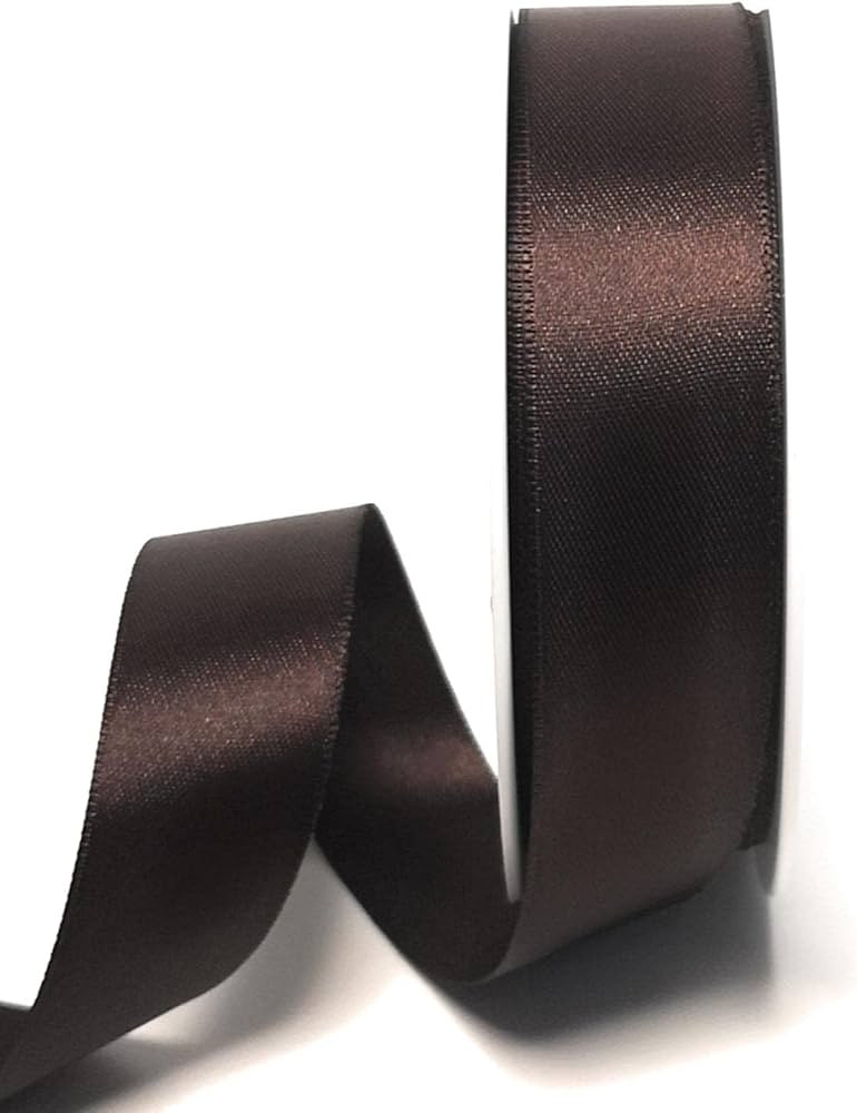 Satinband 25m x 25mm Dunkelbraun - Braun Schleifenband Dekoband Satin | Amazon (DE)