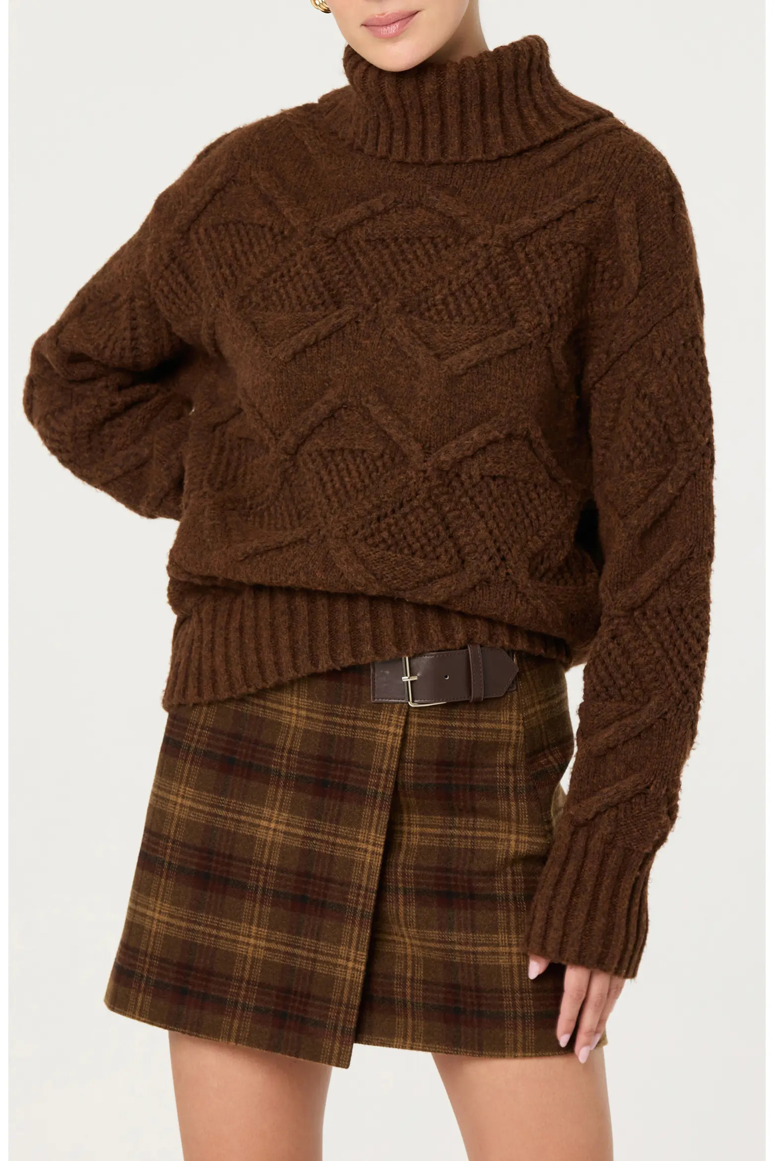 ASTR the Label Janeth Cable Turtleneck Sweater (Women) | Nordstromrack | Nordstrom Rack