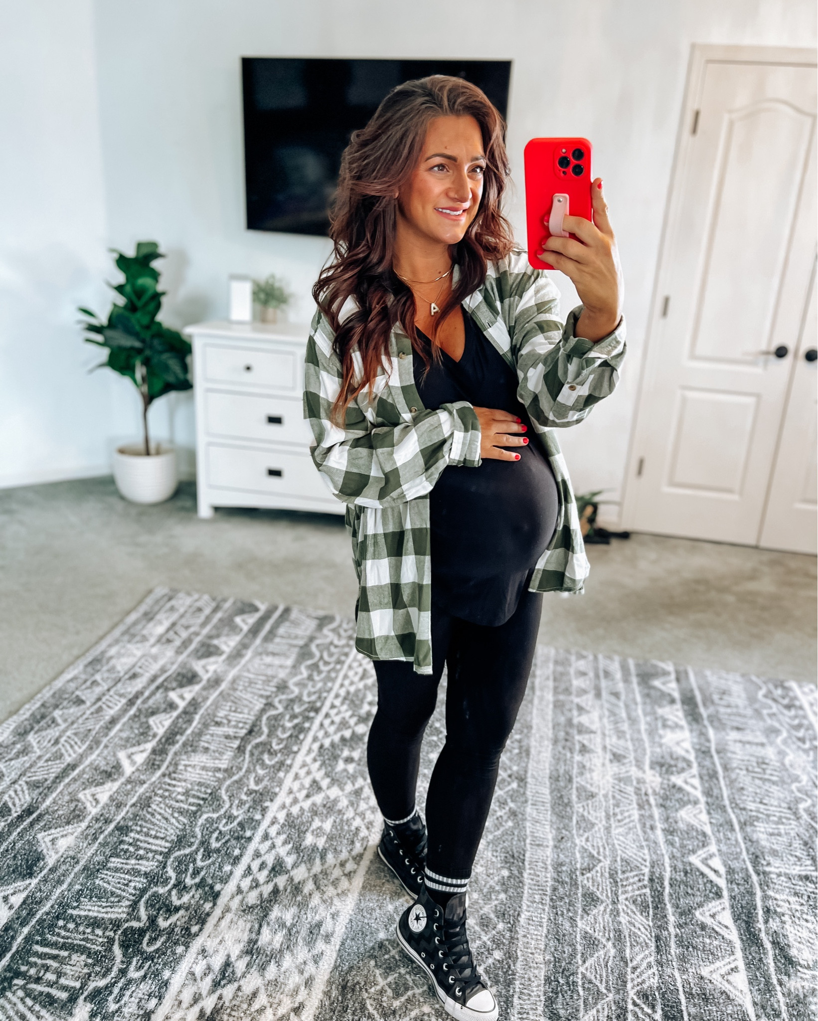 Recent Walmart purchases for Fall outfit options that work at 37 weeks pregnant and will be great for postpartum! Sized up in the tops, but will still be cute oversized. My dark brown leggings are 10/10 and currently on sale for under $10!! Both cargo jeans and camo pants have an elastic waist 👌 highly recommend all! Consider these as (Non maternity) back to school options that won’t break the bank!! 

#LTKBump #LTKSaleAlert #LTKStyleTip