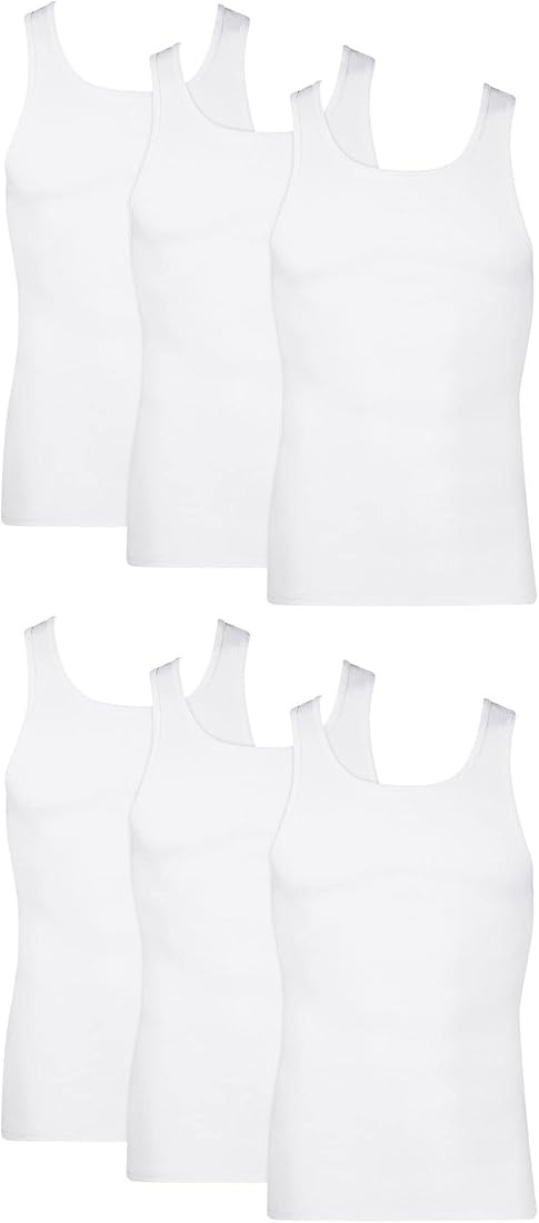 Hanes Men Hanes Men's Cotton Tank Undershirts Pack, Moisture-Wicking Ribbed Tanks, lightweight Co... | Amazon (US)