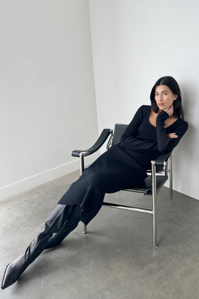 MIDI SCOOP NECK DRESS | OAK + FORT