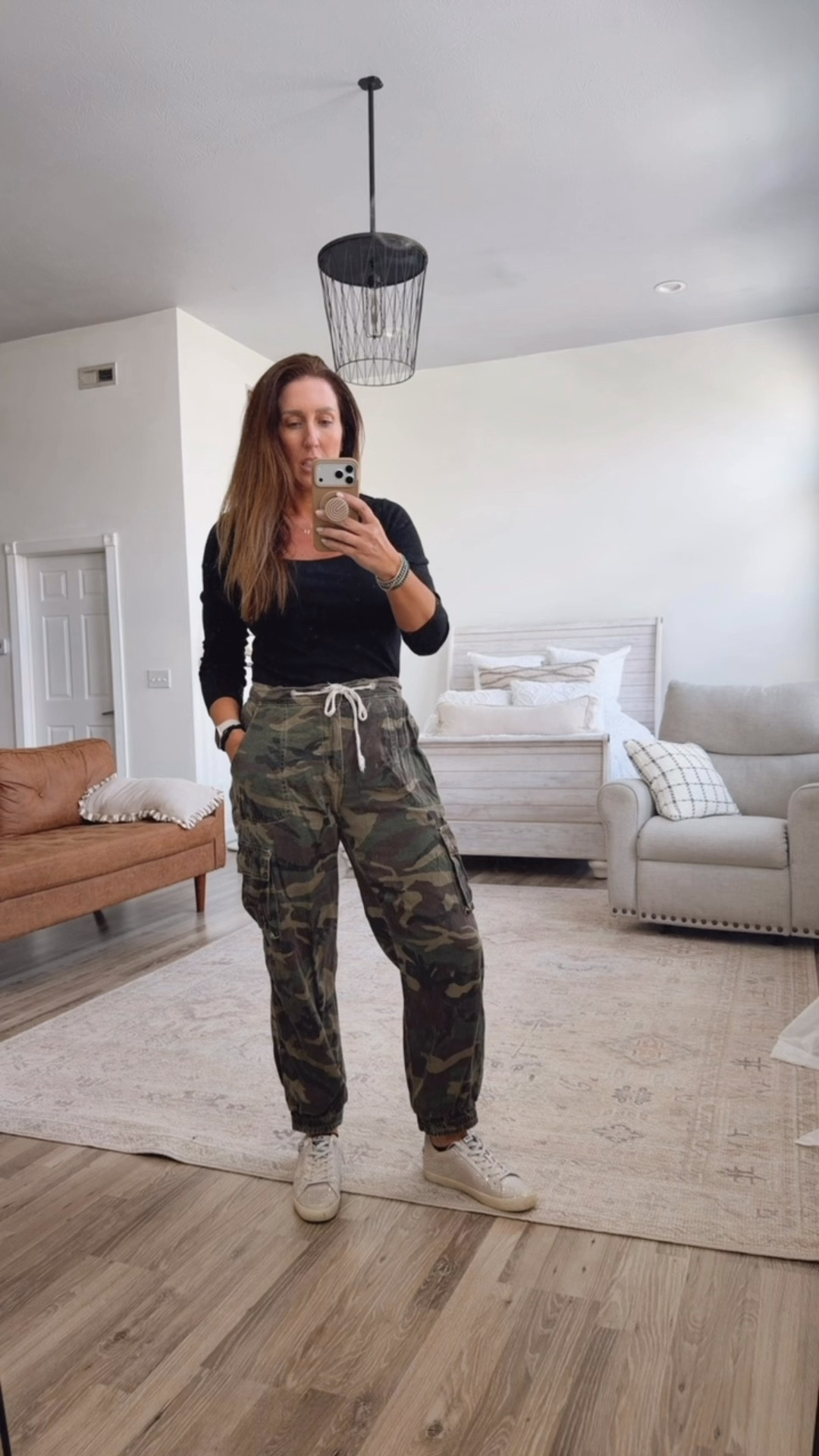 Date night fit to kick off spring break!
The camo pants are a step up from basic jeans and the body suit balances them in a form fitting way. Paired with a cute sneaker makes for the perfect small town date night!

#LTKMidsize #LTKTall #LTKootd