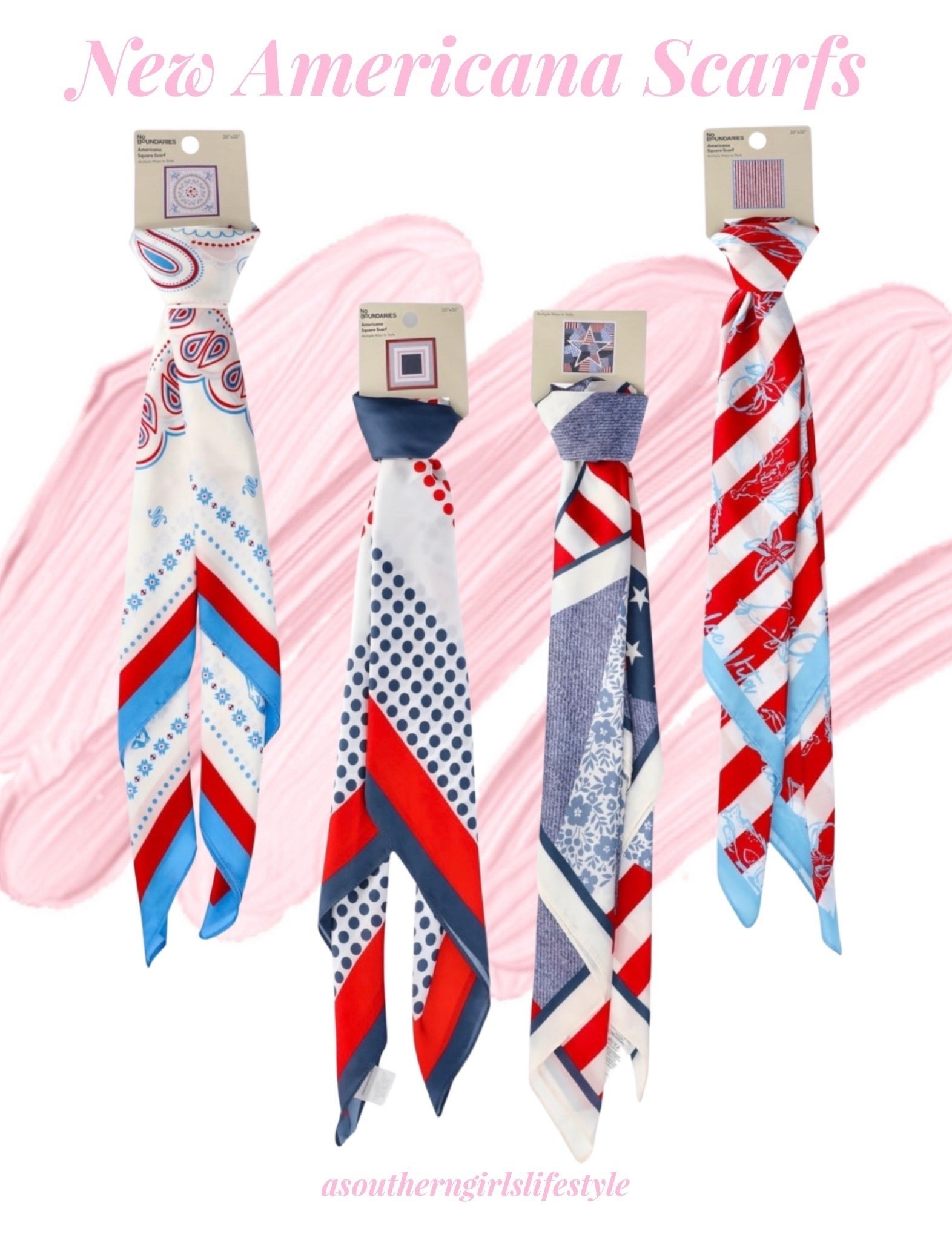 New right at $8 Walmart Patriotic American Scarfs! Tie one on your purse, summer tote, around your neck or in your hair!

Memorial Day. Fourth of July. July 4th


#LTKSeasonal #LTKgrwm #LTKPetite
