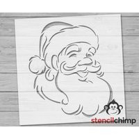 Stencil, Santa's Face Christmas Holiday Winter Decor Santa Clause St. Nick Stencil For Craft | Etsy (US)