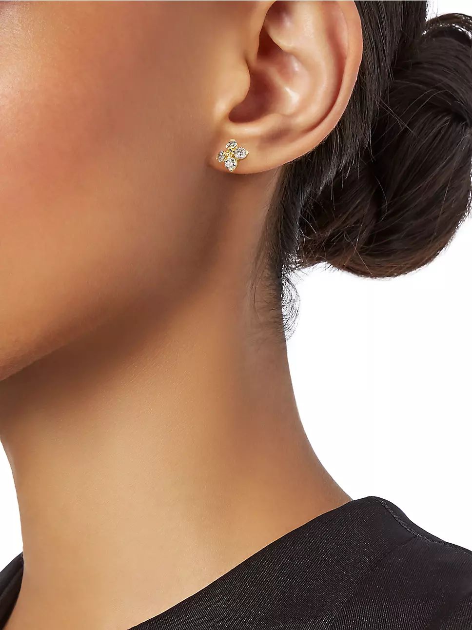 Love In Verona 18K Yellow Gold & Diamond Flower Stud Earrings | Saks Fifth Avenue