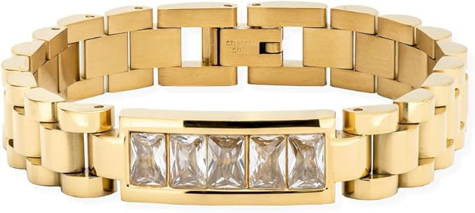 BRACHA Bracelet-Gold, Waterproof, Plated, Cubic Zirconia | Amazon (US)