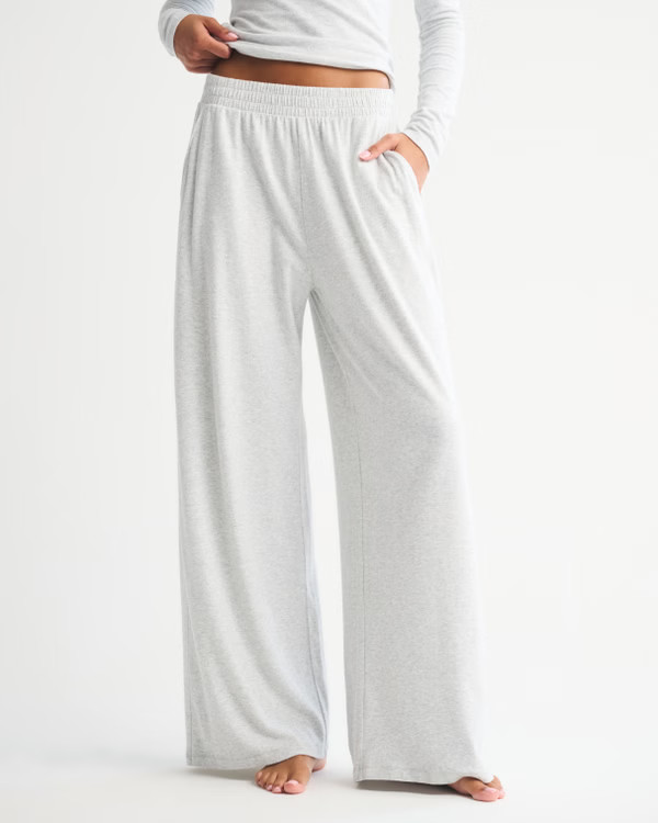 Lounge Brushed Wide Leg Sweatpant | Abercrombie & Fitch (US)