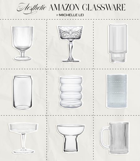 Aesthetic Amazon glassware 🤍 kitchen must haves 

#LTKhome