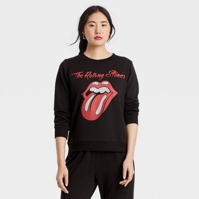 Women's The Rolling Stones Graphic Sweatshirt - Black | Target