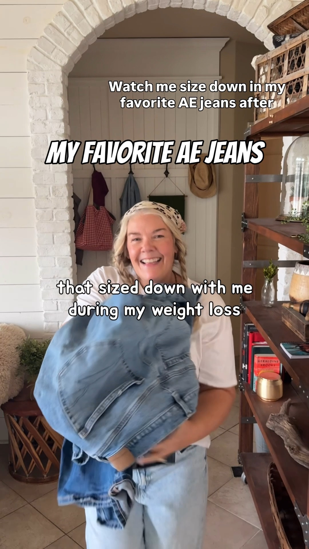 Best @American Eagle Outfitters jeans that have sized down with me during my 80lb weight loss!!! #jeans #midsizejeans

#LTKOver40 #LTKvlog #LTKMidsize