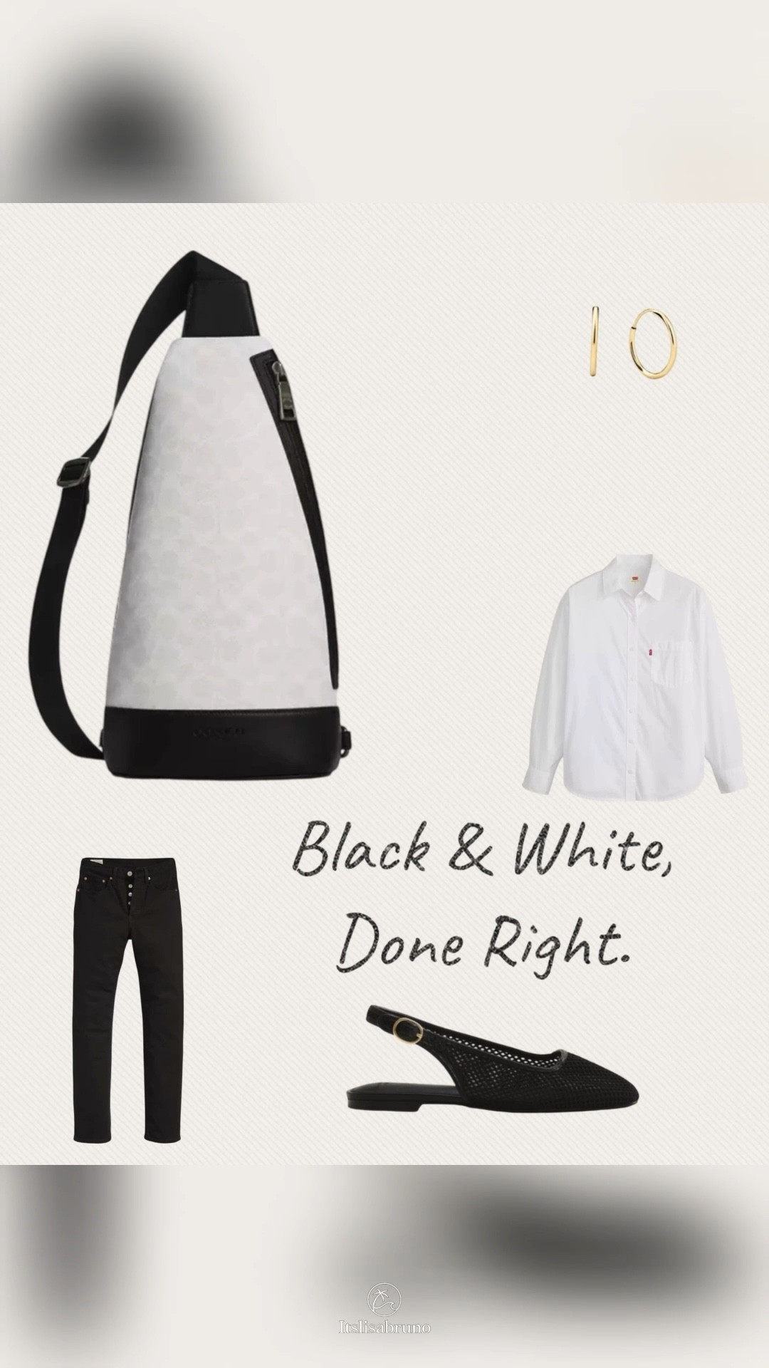 Polished, effortless, and timeless 🤍

Black 501s, an oversized white button-down, sleek slingbacks — and this Coach sling bag in white with black trim pulls everything together.

I love a look that feels classic but still modern. This one works for errands, lunch, travel… anything.

Linked everything to recreate it 🖤

#Ad #EverydayChic #BlackAndWhiteStyle #CapsuleWardrobe #EffortlessStyle #CoachStyle #Levis501 #MinimalOutfit #LTKStyle


#LTKSeasonal #LTKootd #LTKU