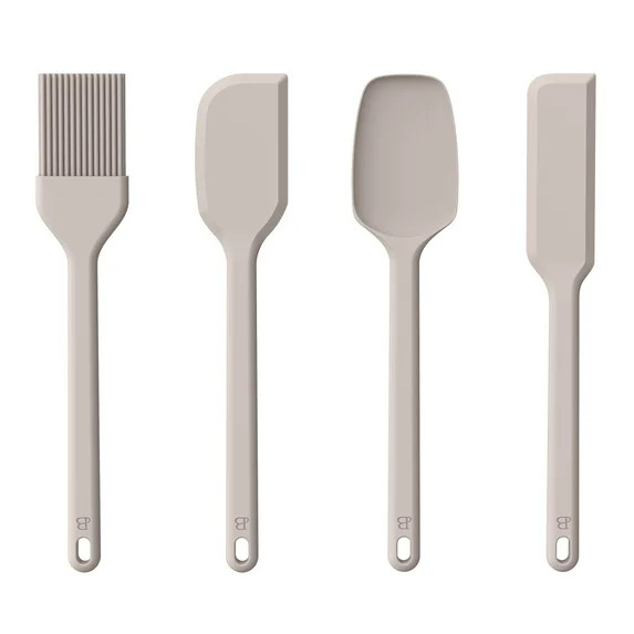 Beautiful 4-Piece Silicone Mini Kitchen Utensil Set, Porcini Taupe by Drew Barrymore | Walmart (US)