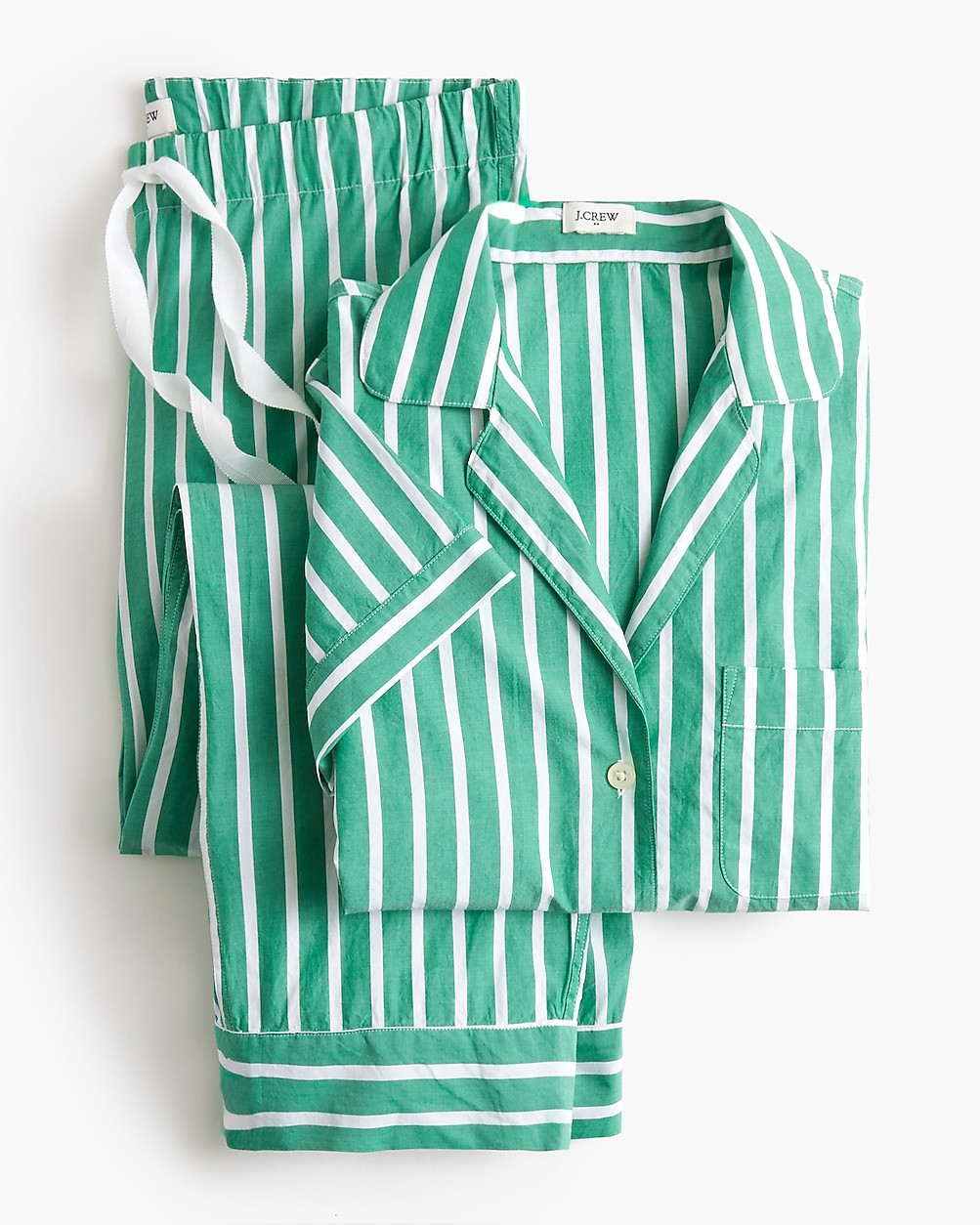 Cropped short-sleeve pant pajama set | J.Crew Factory