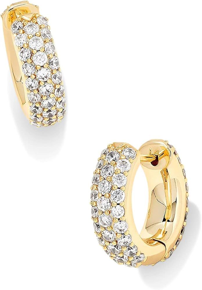 Kendra Scott Mikki Pave Huggie Earrings, Fashion Jewelry For Women | Amazon (US)