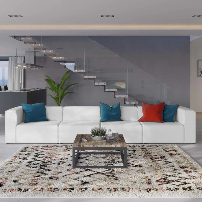 Santram 148'' Vegan Leather Sofa | Wayfair North America