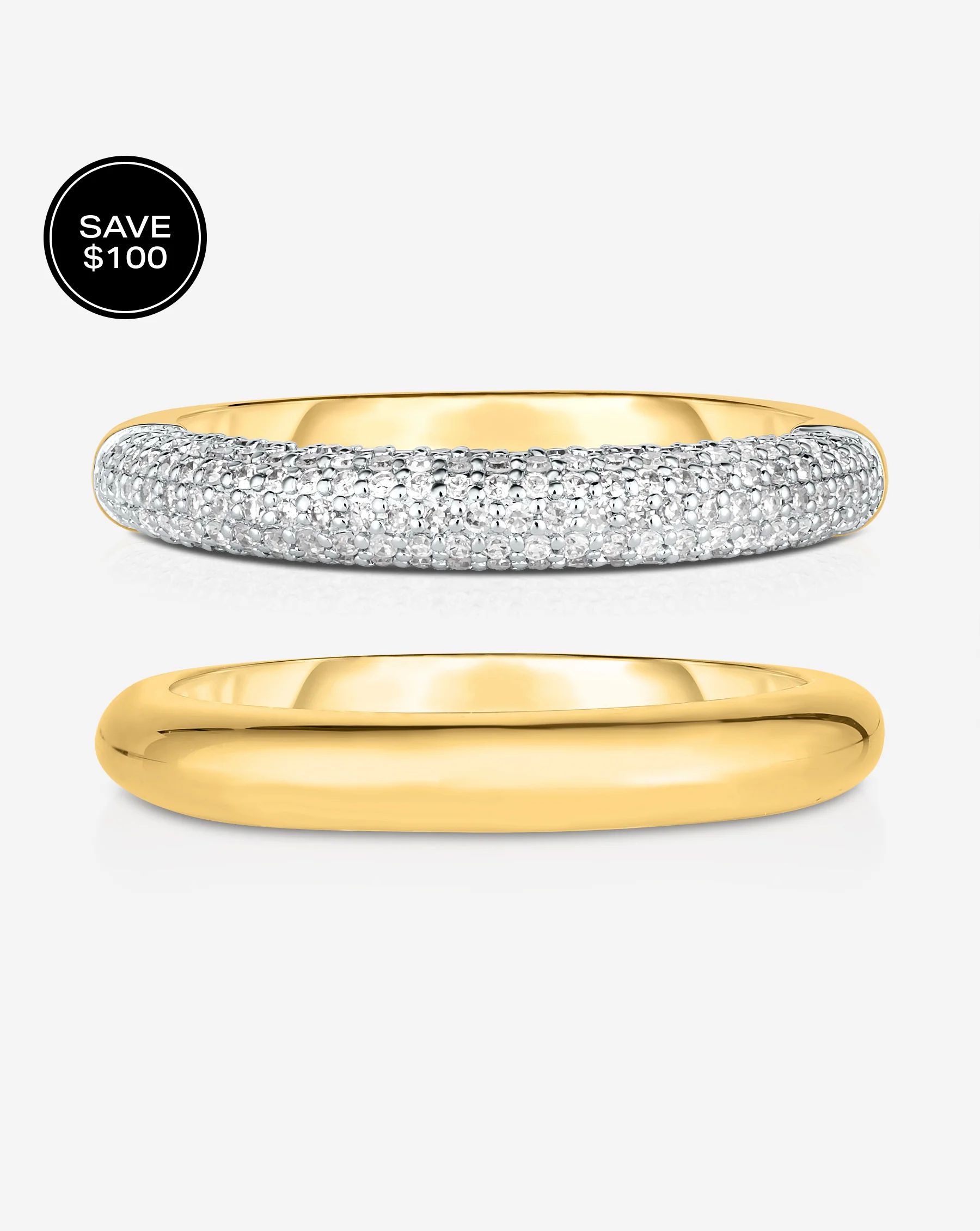 Petite Cloud Stackable Duo Set | Ring Concierge