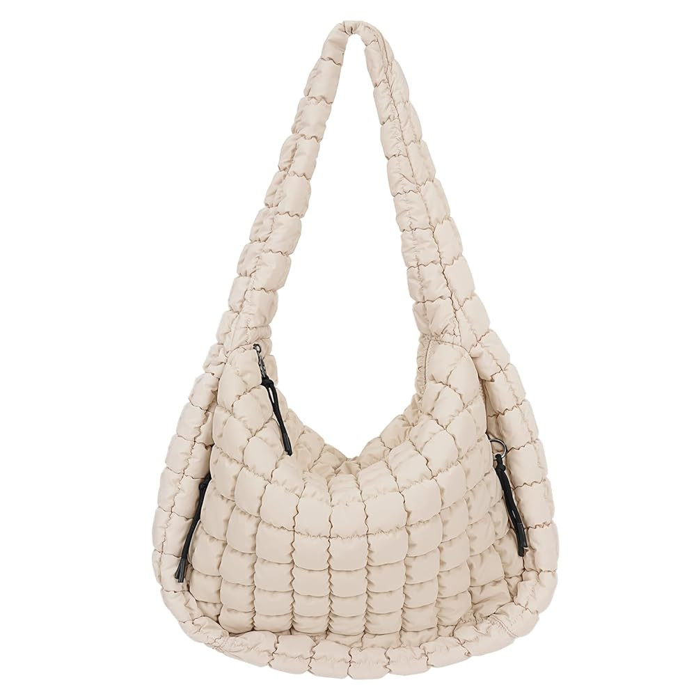 Juoxeepy Quilted Tote Bag Large Carryall Puffer Shoulder Bag Lightweight Padding Hobo Bag | Amazon (US)