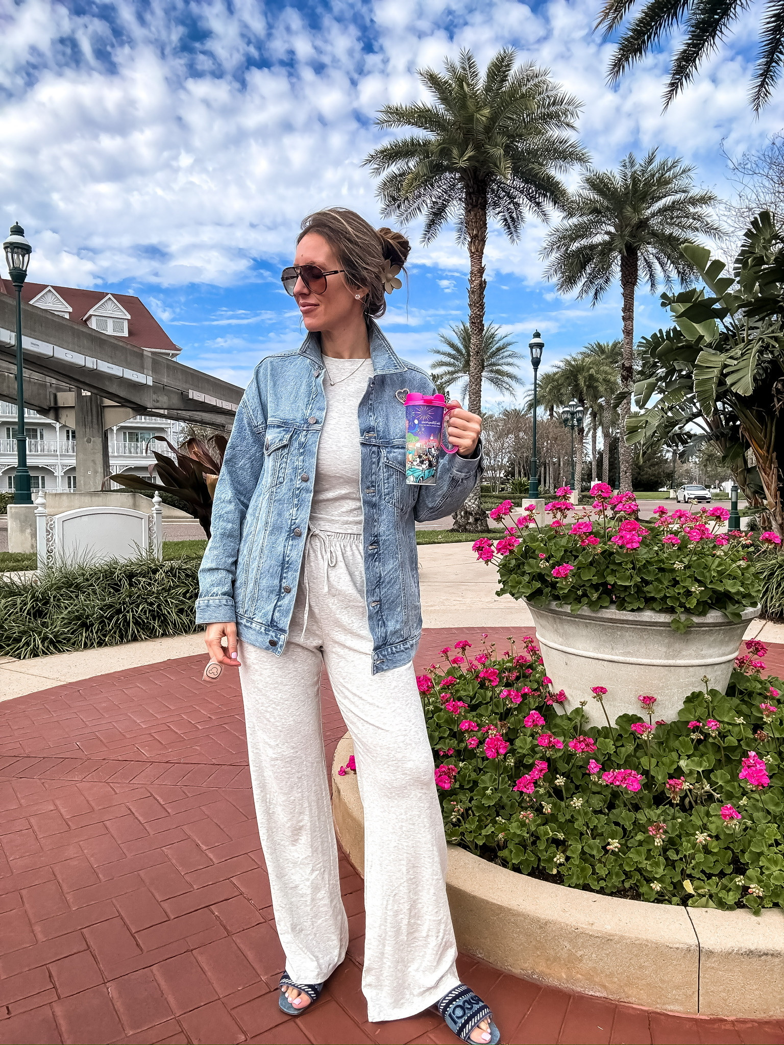 Spring break outfit inspo, loungewear, matching set, denim jacket, hemming style

#LTKootd #LTKTravel #LTKSeasonal