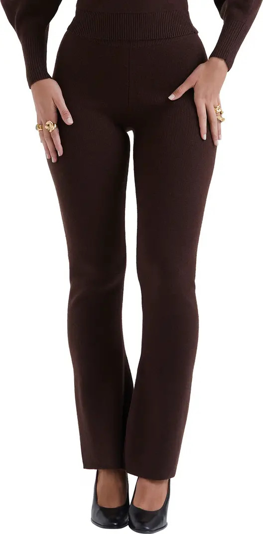 HOUSE OF CB Nereida Rib Flare Pants | Nordstrom | Nordstrom