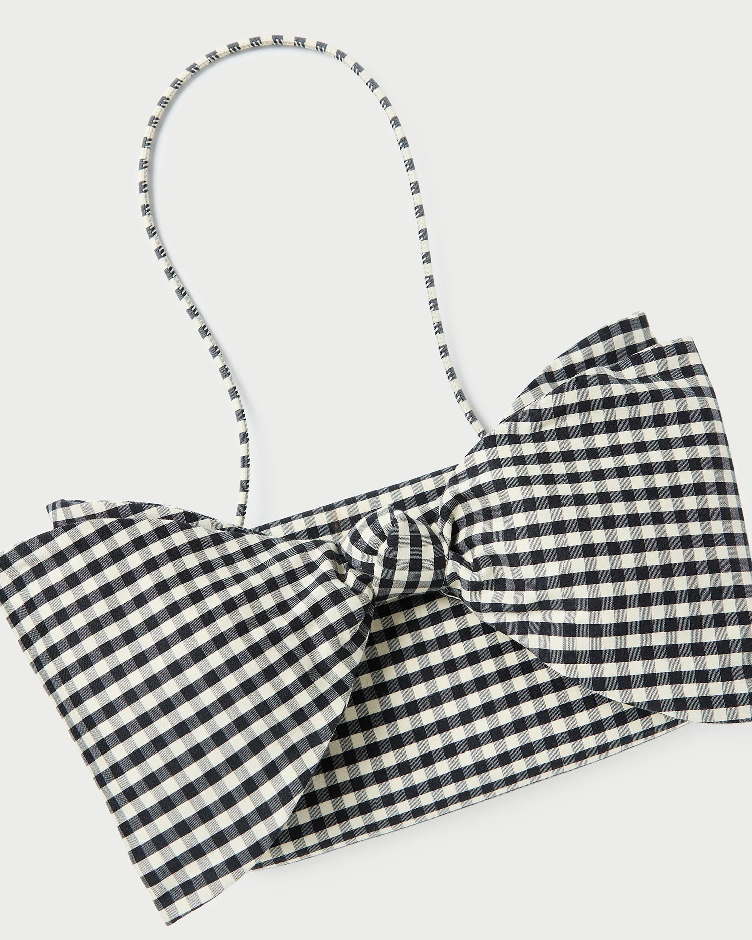 Valerie Black/White Gingham Bow Bag | Loeffler Randall