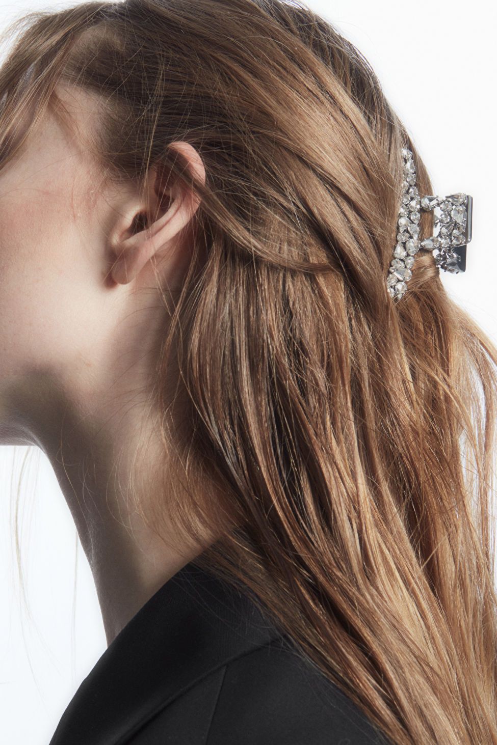 CRYSTAL-EMBELLISHED CLAW HAIR CLIP - SILVER - COS | COS UK