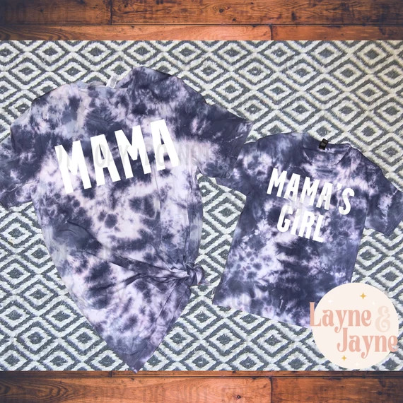 Mama and Mama's Girl Tie Dye T-shirts  Mommy and Me Tees | Etsy | Etsy (US)