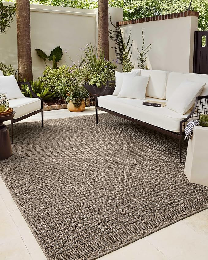 Loloi Chris Loves Julia Providence Collection PRC-05 Natural/Graphite 7'-6" x 10', .12" Pile Heig... | Amazon (US)