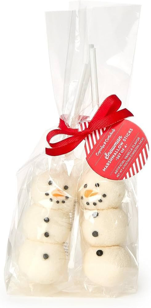 Two's Company Snowman Marshmallow Sticks in Gift Bag, 4.64-Ounce, Sugar, Set of 4 | Amazon (US)