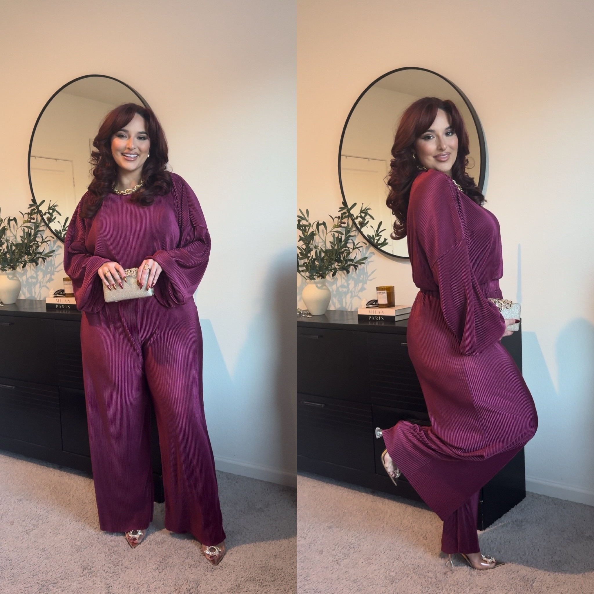 Set: XL has a ton of stretch runs true to size 

#LTKSeasonal #LTKMidsize #LTKHoliday