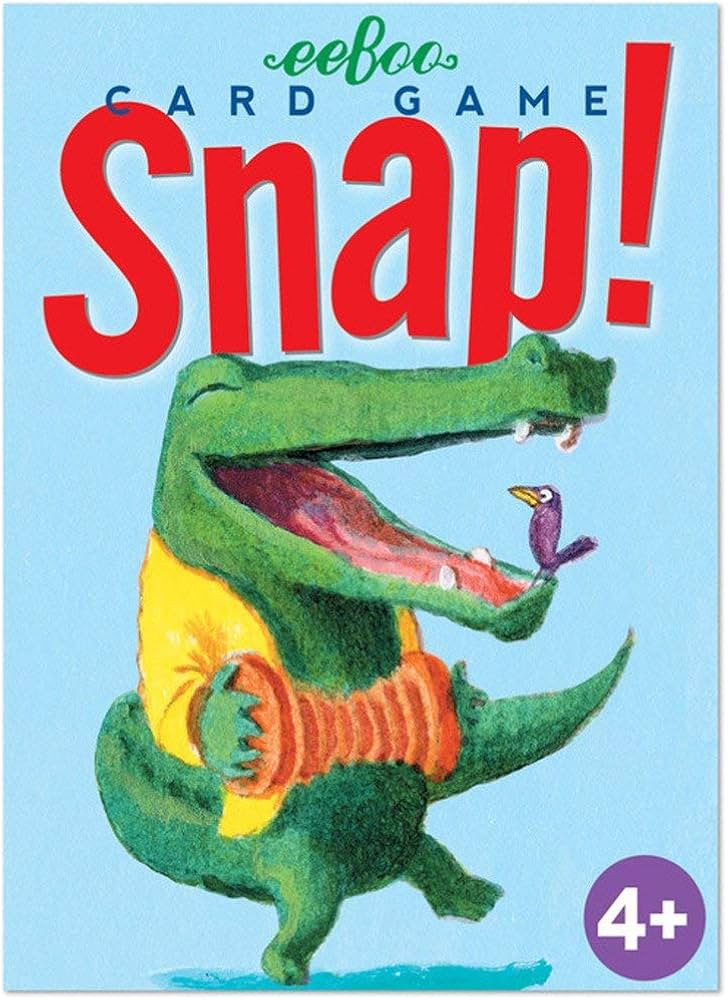 eeBoo: Snap Playing Card Game, 36 Cards with Snappy Rhymes, Fast-Paced Matching Fun, Screen-Free ... | Amazon (US)
