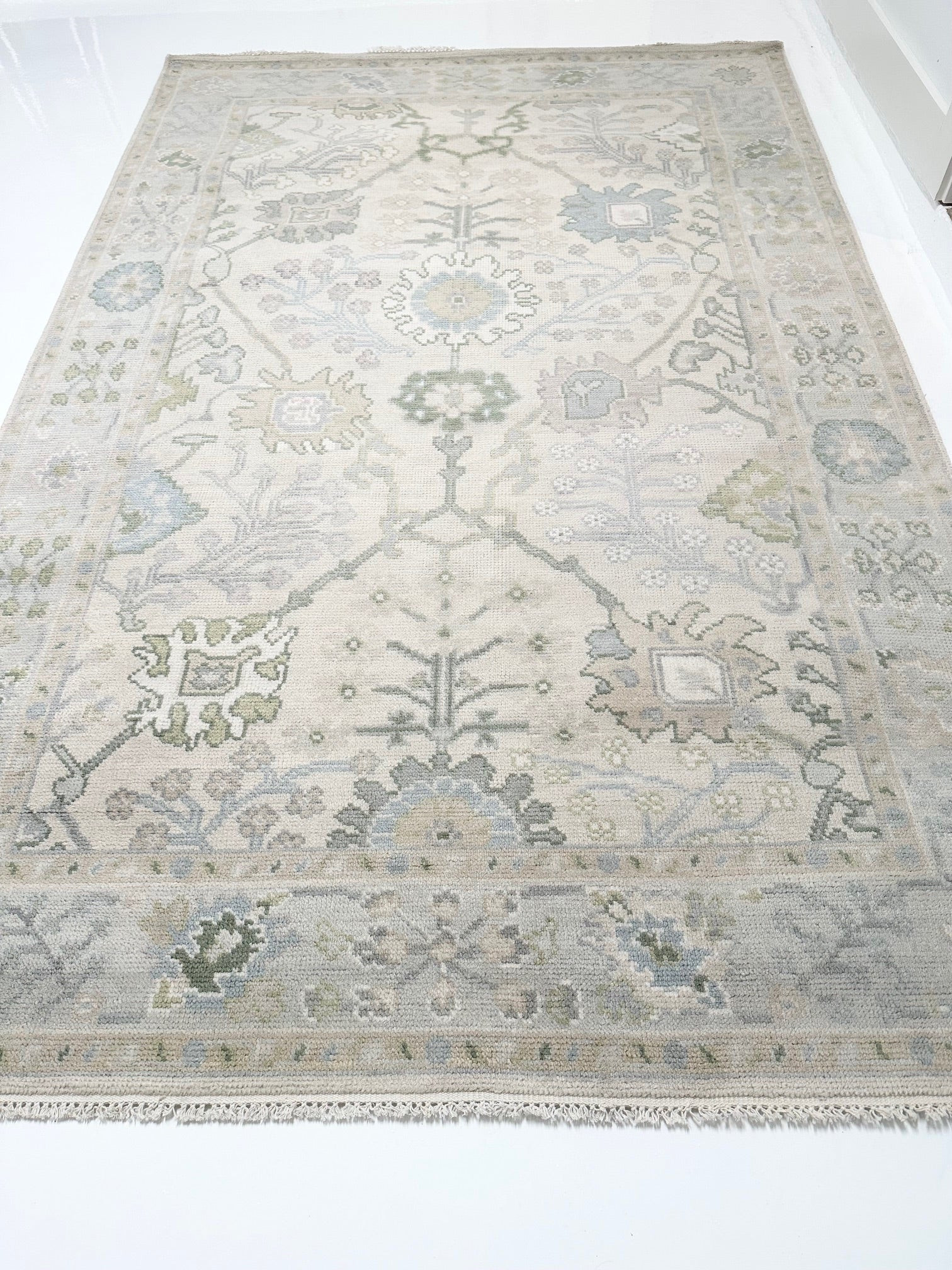 Charleston Green Modern Oushak | DFW Textile Sourcing