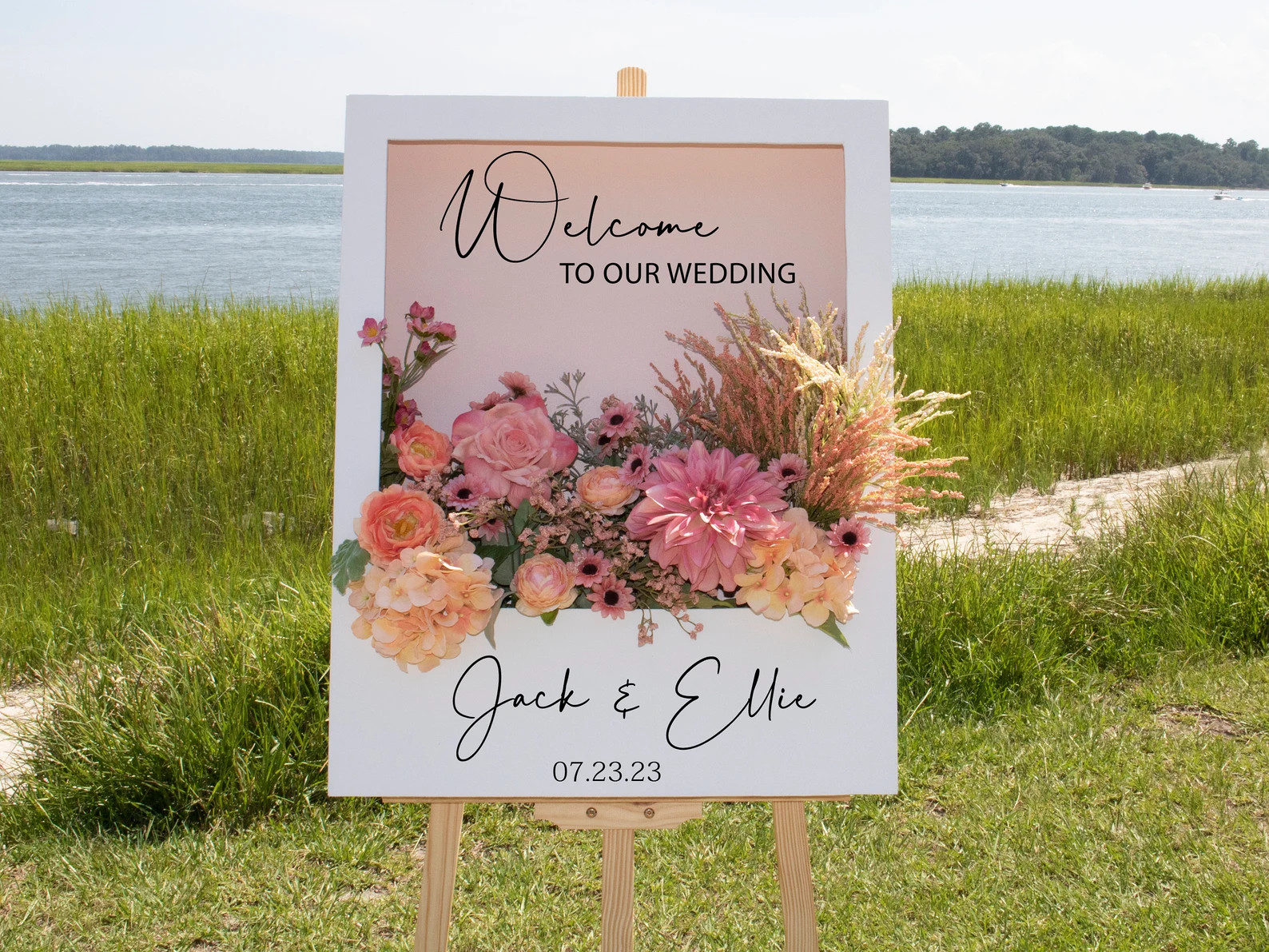 Custom Flower Box Welcome Sign, Personalized Event Welcome Sign, Wedding Welcome Flower Box Sign,... | Etsy (US)