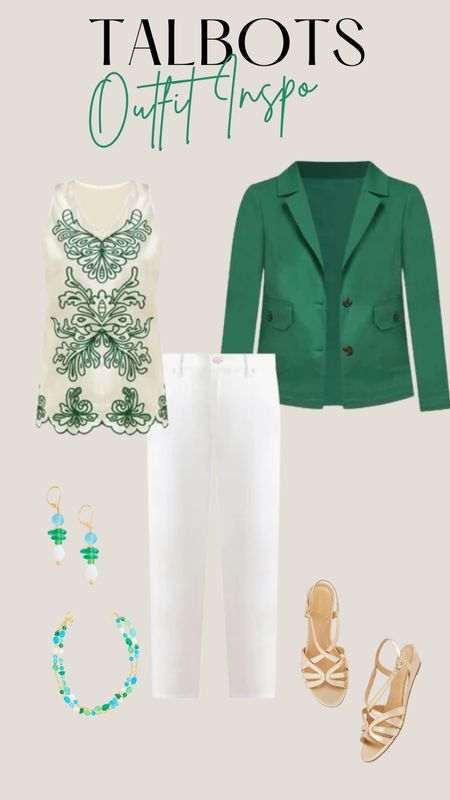 Green for luck! I 💚 this shade of green with the white pants. It is perfect for summer! The pop of color with the earrings and necklace adds a brighter air to the dark green. 



#LTKover40 #LTKstyletip #LTKfindsunder100