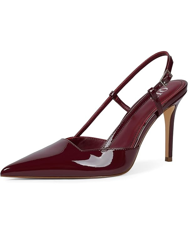 Closed Toe Slingback Heels Women Pumps Strappy Pointed Toe Stiletto Heels for Women Wedding Party... | Amazon (US)